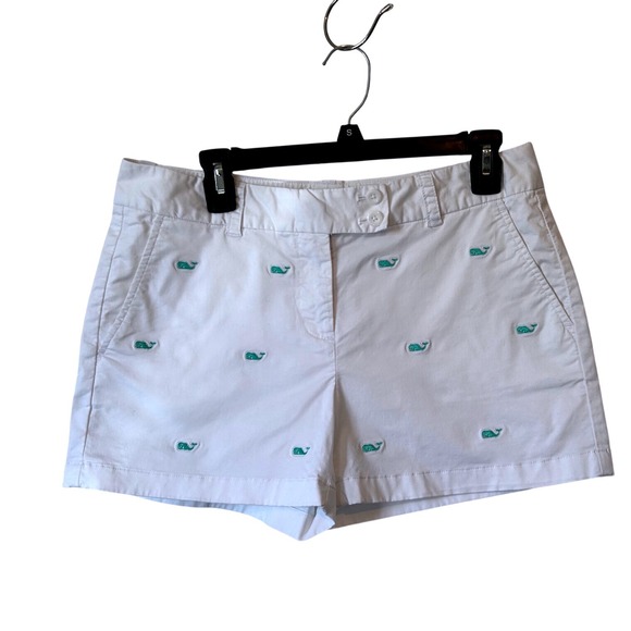 Vineyard Vines Preppy Style White Whale Embroidered Shorts Size 6S - Picture 5 of 6